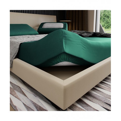 Prześcieradło satynowe PAN MATERAC 140x200 zielone - OUTLET