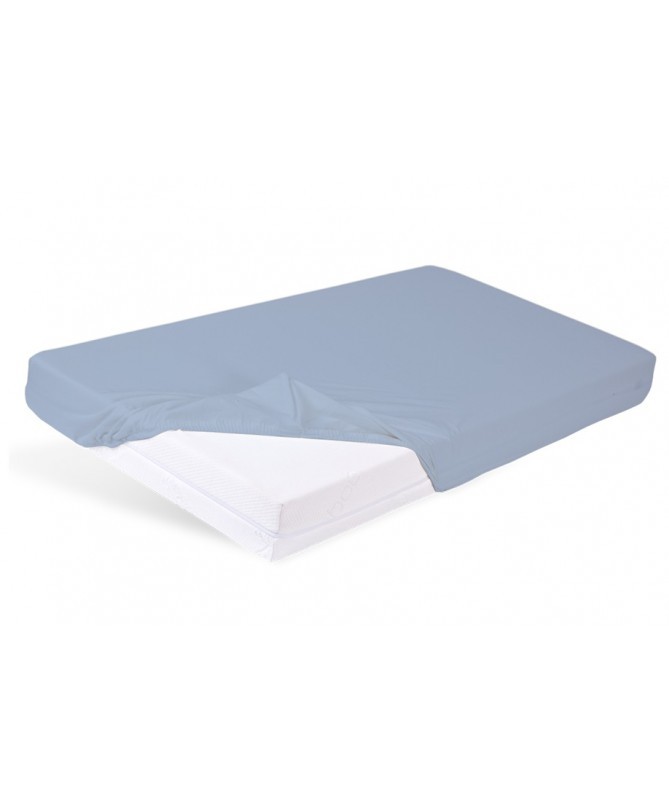 Prześcieradło nieprzemakalne i oddychające z gumką BAMBOO PAN MATERAC YOUNG 90x200 niebieskie - OUTLET