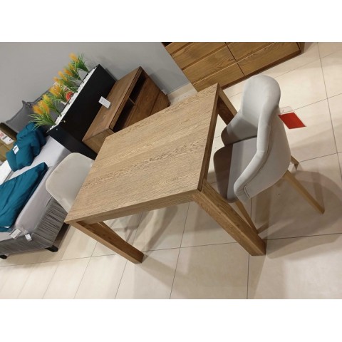 Stół rozkładany Dębowy 120 cm Typ 40 + 4 krzesła Toledo 2 beżowy, dąb miodowy - OUTLET