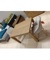 Stół rozkładany Dębowy 120 cm Typ 40 + 4 krzesła Toledo 2 beżowy, dąb miodowy - OUTLET