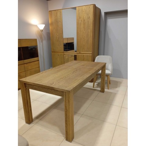 Stół rozkładany Dębowy 120 cm Typ 40 + 4 krzesła Toledo 2 beżowy, dąb miodowy - OUTLET