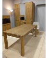 Stół rozkładany Dębowy 120 cm Typ 40 + 4 krzesła Toledo 2 beżowy, dąb miodowy - OUTLET