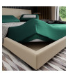 Prześcieradło satynowe PAN MATERAC 180x200 zielone - OUTLET