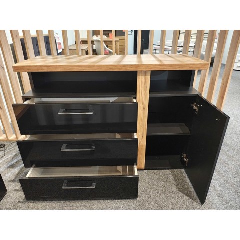 Komoda TULUZA BLACK FORTE MEBLE - OUTLET
