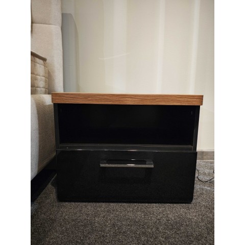 Szafka nocna TULUZA BLACK FORTE MEBLE - OUTLET