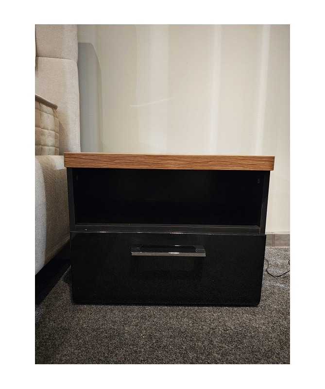 Szafka nocna TULUZA BLACK FORTE MEBLE - OUTLET