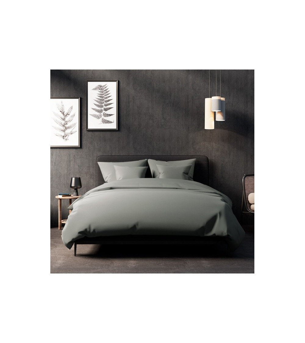 Pościel PAN MATERAC satyna bawełniana szara 160x200 – OUTLET