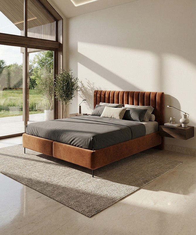 Łóżko FIORE COMFORTEO tapicerowane