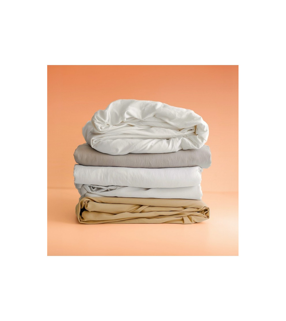 Prześcieradło TENCEL MOLLYFLEX 160x200x10 Ecru – OUTLET