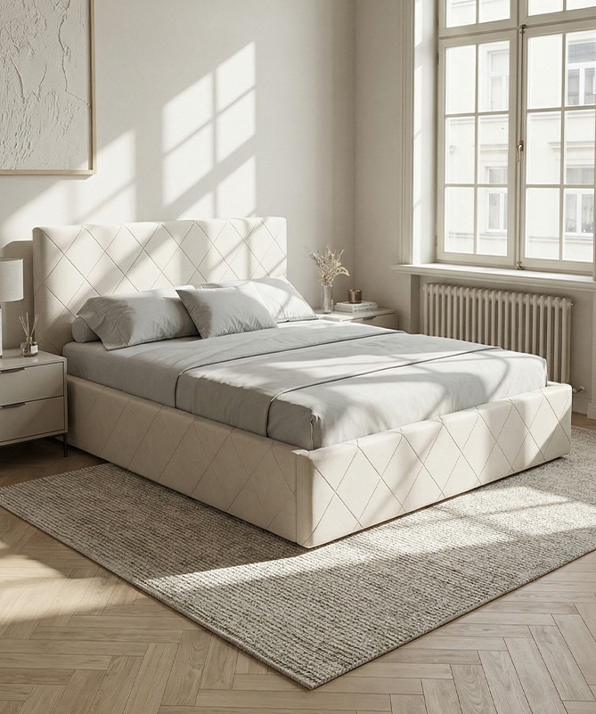 Łóżko ALESSIO BED DESIGN tapicerowane