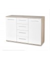Komoda LIMA KM-4 HALMAR biały/dąb sonoma - OUTLET