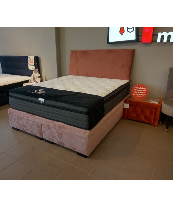 Rama kontynentalna z panelem BED DESIGN 160x200 tapicerowana - OUTLET
