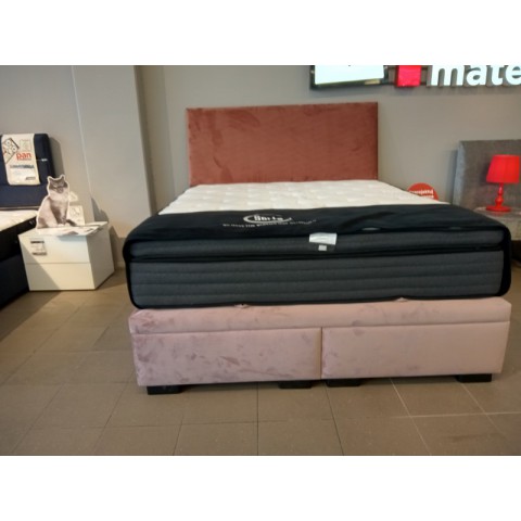 Rama kontynentalna z panelem BED DESIGN 160x200 tapicerowana - OUTLET