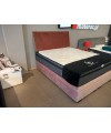 Rama kontynentalna z panelem BED DESIGN 160x200 tapicerowana - OUTLET
